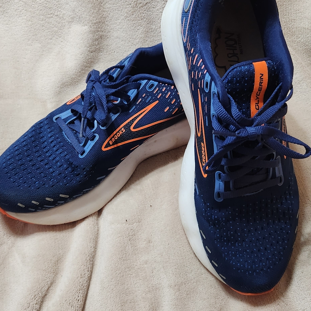 Brooks Vibrant Blue with Orange Accents Sneakers